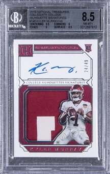 2019 Panini College Silhouettes Signatures #145 Kyler Murray Signed Rookie Patch Card (#24/49) - BGS NM-MT+ 8.5